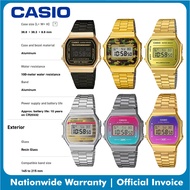 Casio Unisex Vintage A168WE Digital Dial  Stainless Steel Band A168WEGB-1BDF A168WEGC-3D A168WEGM-9D