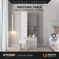 [FREE Shipping & FREE Installation] KitchenZ Make Up Dressing Table with Slide Mirror Storage and 2 