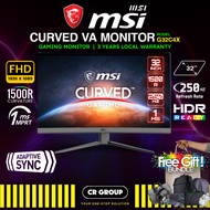 MSI Optix G32C4X 32" Curved Gaming Monitor - VA PANEL - FHD 250Hz - 1500R Curved Gaming Monitor (3Yrs Local Warranty)
