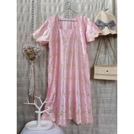 Unique Vintage Style Dresses Gold Thread Plus Size  Baby Pink Dress (XXL) Baju Wanita Bundle Prelove