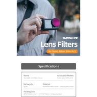 Filter suitable for Action 5 Pro/4/3 MCUV CPL ND8 ND16 ND32 ND64 ND8/PL ND16/PL ND32/PL ND64/PL