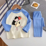 SOFT RIBBED LONG-Sleeve GIRLS' SUIT – CUTE PICTURE DG335