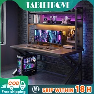 TABLETROVE Heavy Duty Gaming Table Premium K-Shaped Gaming Desk with Pegboard 170cm Tall E-Sports