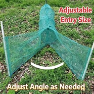 Fishing Fyke Net, Lightweight Catching Net, Foldable Green Nylon Fishing Trap Net for Small Fish, Sh
