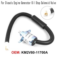 SJYJ-KM2V80-11700A 12V Fuel Shut Off Solenoid Valve for Diesels Engine Generator Oil Stop Solenoid V