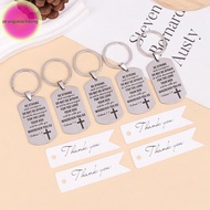 Strongaroetrtomj 12Set Cross Christian Gifts Inspirational Bible Verse Keychain, Be Strong And Coura