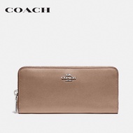 COACH กระเป๋าสตางค์ขนาดยาวมีซิบผู้หญิงรุ่น Slim Accordion Zip Wallet สีครีม 73738 LHTAU