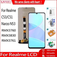 IPS For Realme C53 C51 RMX3760 LCD Display Touch Screen Panel Digitizer Assembly Replacement For Rea