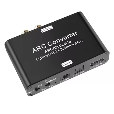 192Khz ARC Audio Extractor ARC SPDIF Optical To Optical 3.5mm L/R Stereo HDMI-Compatible ARC Return 
