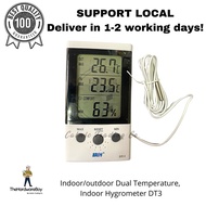 Indoor & Outdoor Digital Thermometer / Indoor Hygrometer DT3 (Ready in Stock)