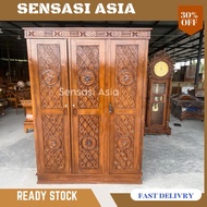 ALAMARI BAJU KAYU JATI  /Wardrobe teak wood 2 Doors /3 Doors /Almari Kayu Jati Orignal