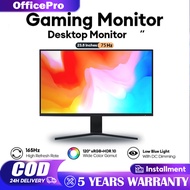 Monitor PC 24 Inch With Speaker 1080P LED Curved Computer 75Hz Monitor Gaming Monitor 27 Inch Murah