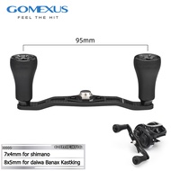 Gomexus 85-95mm Finesse Carbon Handle for Shimano Daiwa Banax Kastking Baitcasting Fishing Reel DC-TA20
