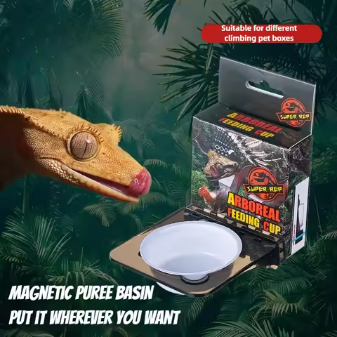 Climbing Pet Magnetic Puree Food Basin Water Basin Reptile Palace Feeder Arboreal Basin