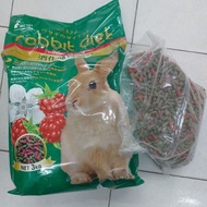 Rabbit Diet Rasberry 1kg 3kg Prebiotic Digestion Bunny Food Makanan Pellet Timothy Alfafa Arnab