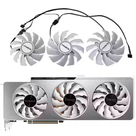 T129215BU PLA09215S12H RTX 3080 VISION OC GPU FAN，For GIGABYTE RTX 3070TI、RTX 3080、3080TI、3090 VISIO