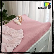 DUOJUAN 2PCS Diaper Changing Pad Cover, Ultra Soft Breathable Cotton Changing Mat Cover, Muslin Fitt