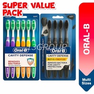 Oral-B Cavity Defense Toothbrush / Soft Bristles Effective Plaque Removal Cavity Protection, Assorte
