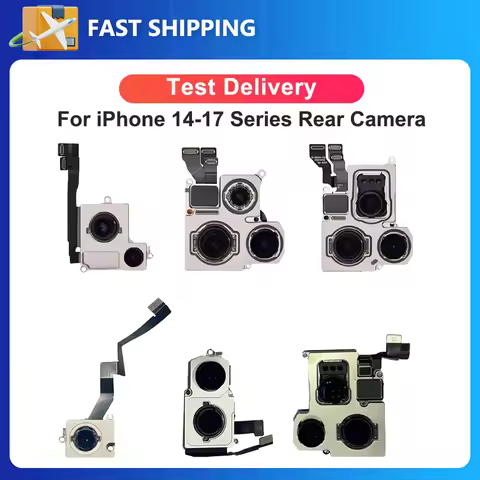 Good quality Rear Camera For iPhone 14 15 16 16e 17 Pro Max Plus Mini Tested Rear Main Lens Flex Cab