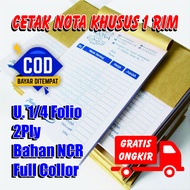 Cetak Nota (Khusus 1 rim  2ply) Nota Custom nama sendiri, nota laundry, nota bengkel, nota bon kontan, free desain