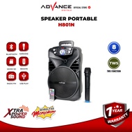 Advance Speaker Bluetooth Portable H801N Free Mic Garansi Resmi advance 1 tahun