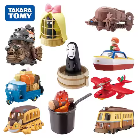 TAKARA TOMY Miyazaki series Faceless men's cartoon series Totoro bus Kaihara tram, boys' toys, child