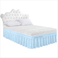 Wrap Around Bed Skirt 100% Cotton with 1000 Thread Count Bed Skirt Elastic Wrap Around Easy Fits 14”