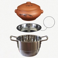 云南特色陶瓷汽鍋雞氣鍋家用食品接觸用不銹鋼鍋蒸盤密封圈底鍋用
