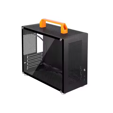 M-ATX Case Mini Tower Gaming PC Case with Handle ITX MATX SFF Chassis Support Type-C Desktop Gaming 