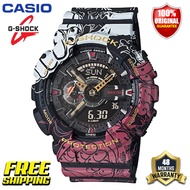 Original G-Shock GA110 Men Sport Watch Japan Quartz Movement Dual Time Display 200M Water Resistant Shockproof and Waterproof World Time LED Auto Light Sports Wrist Watches with 4 Years Warranty GA-110JOP-1A4 (Free Shipping Ready Stock)