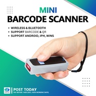 Mini Barcode Scanner 1D/2D Screen Reader Bluetooth/2.4G/USB 3 in 1 Wireless Barcode Scanner