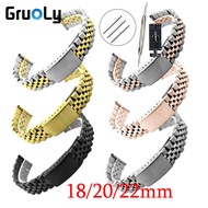18mm 19mm 20mm 22mm Stainless Steel Universal WatchBand For Rolex Seiko Watch Bracelet Straps Access