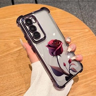 เคส OPPO 12 Pro Reno 11 10 Pro Reno11Pro 11F 12F 7Z 8Z 8 6 5 5G เคสโทรศัพท์ใสหรูหราสวยงามกันกระแทกหน