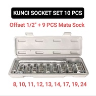 (NB) Shock Sock hand Socket Set 10 Pcs 8-24 mm (8,10,11,12,13,14,17,19,24)