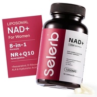 Selerb NAD+ Supplement for Women NMN Alternative Liposomal-Nicotinamide Riboside Trans-Resveratrol C