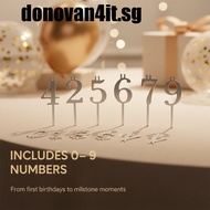 DONOVAN4IT Number Birthday Candle Holder, Number 0-9 Reusable Metal Number Candle Holders, Versatile