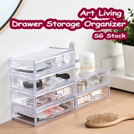 Art Living Stackable Makeup Box Multipurpose Drawer Organizer Transparent Desk Drawer Desk Organizer