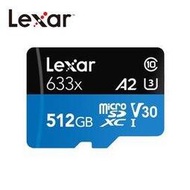 Lexar® 512GB High-Performance 633x microSDXC™ UHS-I (A2)(V30)記憶卡