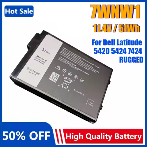 New 7WNW1 Laptop Battery for Dell Latitude 7424 5420 5424 RUGGED P85G001 P86G001 GK3D3 DMF8C GK3D3 R