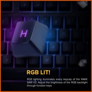 ◵ ⇩ ◝ RAKK Sari V2 RGB Usb Built-in Wristrest Doubleshot Keycaps Gaming Keyboard