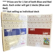 [SG Ready Stock] WPT Poker Card Plastic Jumbo Index Texas [1 Set (2 Decks)]