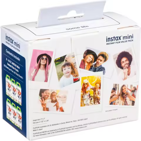 50/60 Sheets Fujifilm Instax Mini Film White Edge Instax Mini 12 11 9 8 7s 70 90 SP-2 LINk LiPlay In