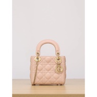 DIOR Dior Lady Dior Three-Grid Rattan Plaid Metal Chain Sheep Leather Dior Bag Shoulder Messenger Ha