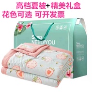 Company Event Gift Summer Quilt Gift Box Opening Store Celebration Practical Staff Gift Airable Cover Customized Gift Reward