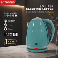 Propappa - (SIRIM Certified) 2.5L Fast Boiling Electric Kettle (304 Stainless Steel) | Cerek Elektri