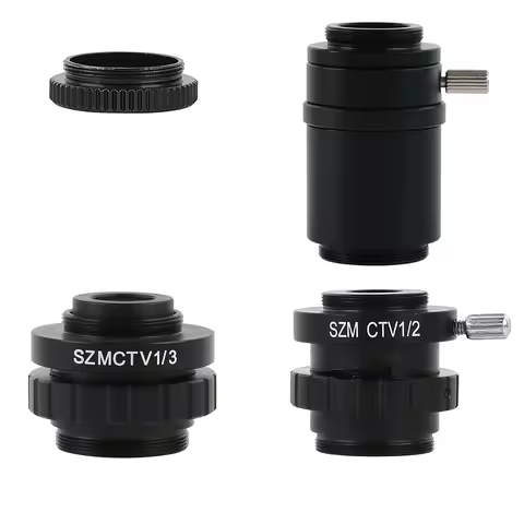 SZM CTV 1/2 1/3 1X 0.3X 0.5X Simul Focal Trinocular Stereo Microscope 25mm Adapter Lens to 4K HDMI V