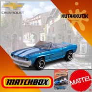 Matchbox Car Muscle 1969 Camaro SS 396 Blue Open Roof Chevy Edition