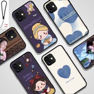 Phone Case for Samsung Galaxy Note 8 9 10 20 Pro UItra S10 S10E S10+ 10+ Plus Lite Casing Princess Girl blue love Cover with Lanyard Shockproof