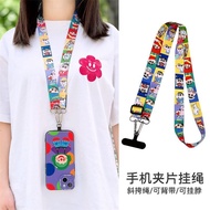 【Ready stock】高颜值diy手机挂件可调节挂脖单肩背带挂绳手机链卡通加宽防丢失iHighly attractive DIY mobile pendant with adjustable ne