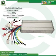 Controller universal bldc 48/60v 1000w motor, skuter/sepeda listrik